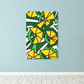 Toile Fleurs Jaunes Art Doodle (Insitu (Plancher de Bois))
