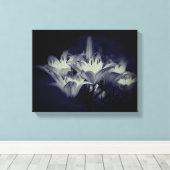 Toile Fleurs Lys En Noir Et Blanc (Insitu (Plancher de Bois))