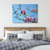 Toile fleurs mauve de magnolia dans le ciel bleu (Insitu(Chambre))