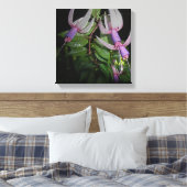 Toile Fleurs métalliques Fuchsia - Numériquement amélior (Insitu(Chambre))