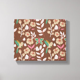 Toile Fleurs motifs florales sans soudure, feuilles, pap