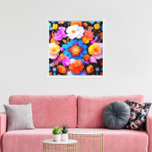 Toile Fleurs multicolores Motif-68577 (Insitu(Salon))