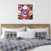 Toile Fleurs multicolores Motif-68577 (Insitu(Chambre))