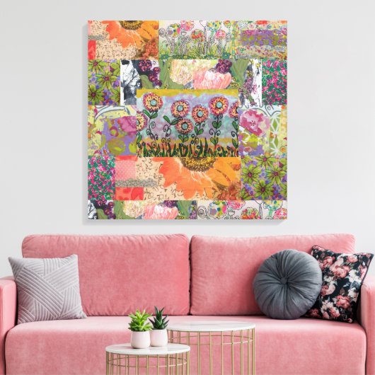 Toile Fleurs Multiples Abstraites 3 (Insitu(Salon))