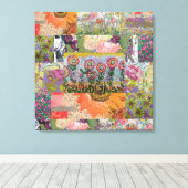 Toile Fleurs Multiples Abstraites 3 (Insitu (Plancher de Bois))