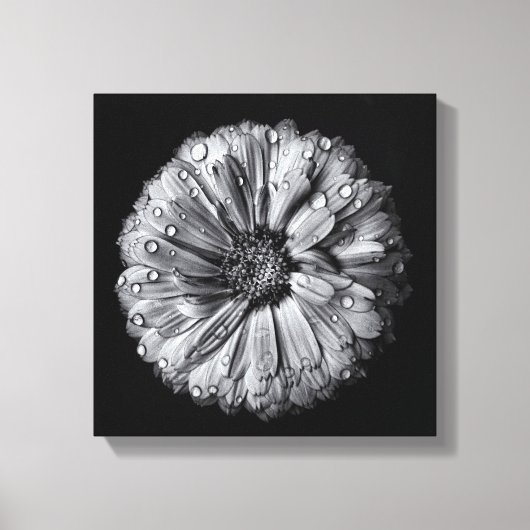 Toile Fleurs Noires Et Blanches 10 (Recto)