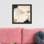 Toile Fleurs Or Noir Blanc (Insitu(Salon))