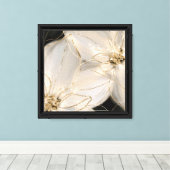 Toile Fleurs Or Noir Blanc (Insitu (Plancher de Bois))