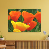 Toile Fleurs Oranges Et Jaunes (Insitu(Salon))