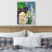 Toile Fleurs par une porte éclairée 2008 (Insitu(Chambre))