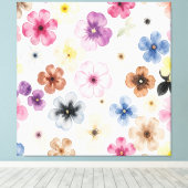 Toile Fleurs pastel aquarelle (Insitu (Plancher de Bois))