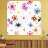 Toile Fleurs pastel aquarelle (Insitu(Salon))