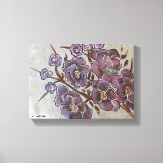 Toile Fleurs peintes Frida Kahlo (Recto)