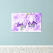 Toile Fleurs pourpres Hosta (Insitu (Plancher de Bois))