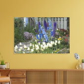 Toile Fleurs printanières le long d'un chemin de jardin, (Insitu(Salon))