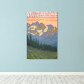 Toile Fleurs printanières - Parc national de Yellowstone (Insitu (Plancher de Bois))