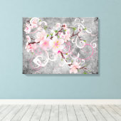 Toile Fleurs roses (Insitu (Plancher de Bois))