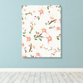 Toile Fleurs roses (Insitu (Plancher de Bois))