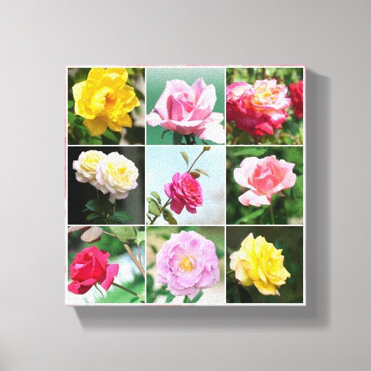 Toile Fleurs roses (Recto)