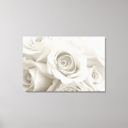 Toile Fleurs | Roses blanches (Recto)
