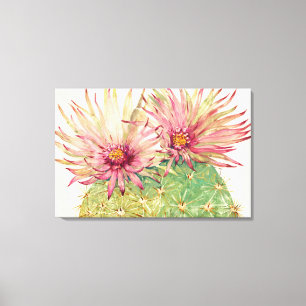 Toile Fleurs roses de cactus