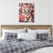 Toile Fleurs roses de tigre en Mémerisation (Insitu(Chambre))