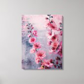 Toile Fleurs roses en fleurs (Recto)