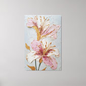 Toile Fleurs roses et blanches, texture abstraite, art m (Recto)