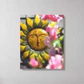 Toile Fleurs roses et soleil - Vignoble de Martha (Recto)