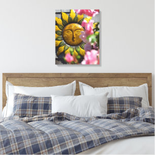 Toile Fleurs roses et soleil - Vignoble de Martha