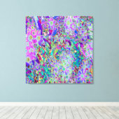 Toile Fleurs roses et violettes Abstraites (Insitu (Plancher de Bois))