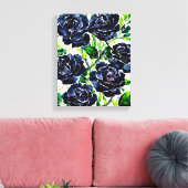 Toile Fleurs Roses noires Goth Art peinture aquarelle (Insitu(Salon))