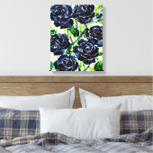 Toile Fleurs Roses noires Goth Art peinture aquarelle (Insitu(Chambre))