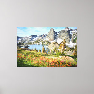 Toile Fleurs sauvages au lac Minaret