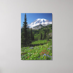 Toile Fleurs sauvages chez le mont Rainier