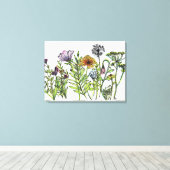 Toile Fleurs sauvages dansantes (Insitu (Plancher de Bois))