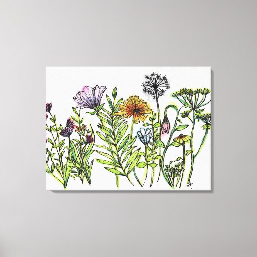 Toile Fleurs sauvages dansantes (Recto)