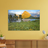 Toile Fleurs sauvages le long du lac Swiftcurrent dans l (Insitu(Salon))