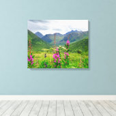 Toile Fleurs sauvages Vallée d'Alaska (Insitu (Plancher de Bois))