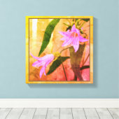 Toile Fleurs sauvages violets délicats et désespérés (Insitu (Plancher de Bois))