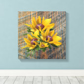 Toile Fleurs Susan Jouées Noires Sur Barnboard (Insitu (Plancher de Bois))