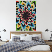 TOILE FLEURS TOURBILLON COLORÉES (Insitu(Chambre))
