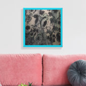 TOILE FLEURS VERTES (Insitu(Salon))