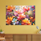 Toile Fleurs vintages Peinture Twist moderne (Insitu(Salon))