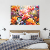 Toile Fleurs vintages Peinture Twist moderne (Insitu(Chambre))