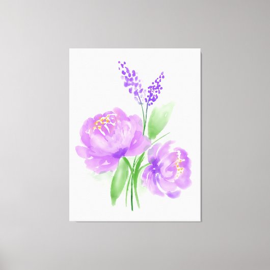 Toile Fleurs violettes (Recto)