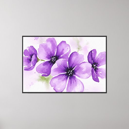 Toile Fleurs violettes (Recto)