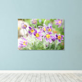 Toile Fleurs violettes au soleil (Insitu (Plancher de Bois))