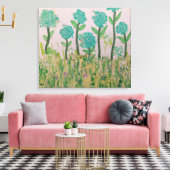 Toile Fleurs Whimsical Aqua (Insitu(Salon))