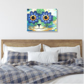 Toile Fleurs Yeux Chat De Louis Wain (Insitu(Chambre))